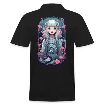 Pastel Goth Anime Sous-marin Gothique Fille - Polo Homme - noir - Dos - Kai (181cm)