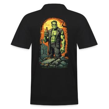 Ghul Monster Bierliebhaber Halloween Party - Männer Poloshirt - Schwarz - Hinten - Kai (181cm)