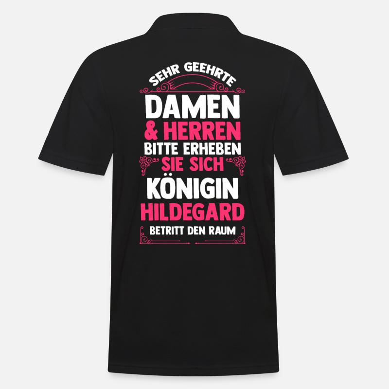 Hildegard - Männer Poloshirt - Schwarz