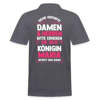 Maria - Männer Poloshirt - Anthrazit - Hinten - Nico (186cm)