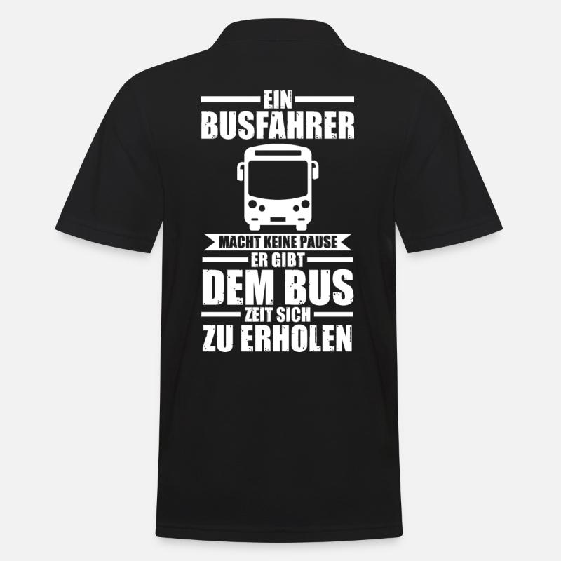 Bus Busfahrer - Männer Poloshirt - Schwarz