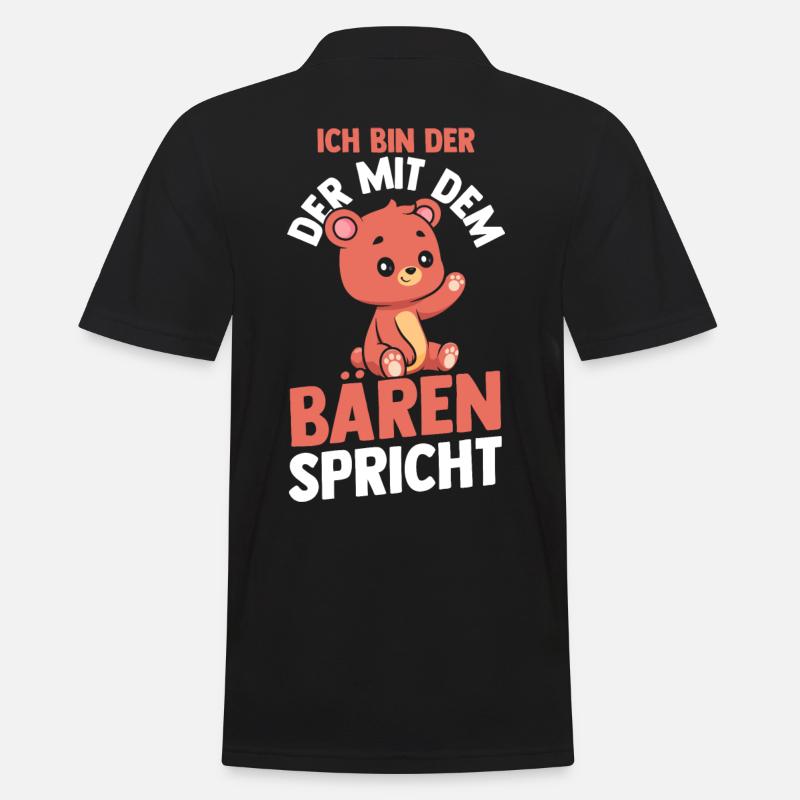 Braunbär Bär - Männer Poloshirt - Schwarz
