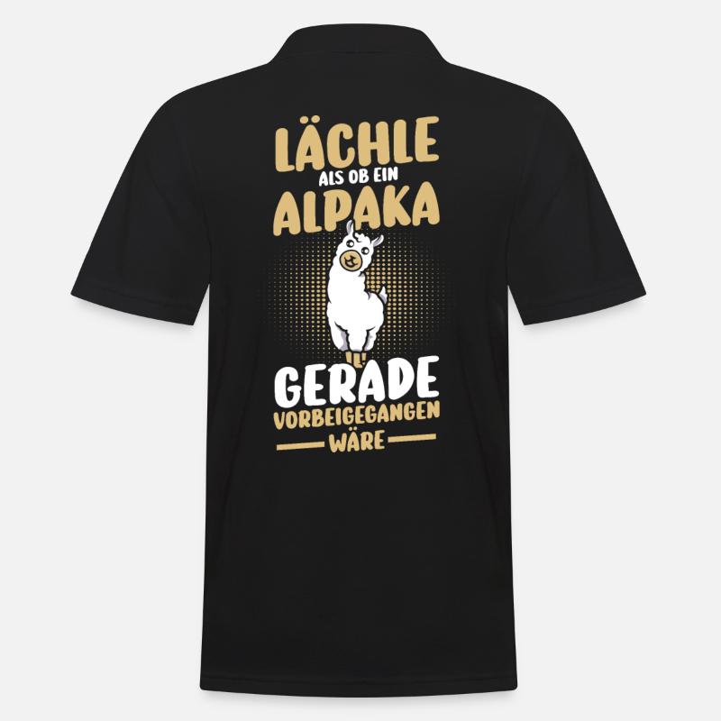 Alpaka - Männer Poloshirt - Schwarz
