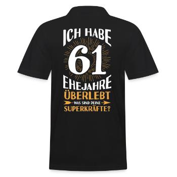 Mariage Ormes Mariage 61 ans Mariage - Polo Homme - noir - Dos - Kai (181cm)