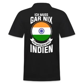 Je n’ai pas besoin d’aller en Inde. - Polo Homme - noir - Dos - Kai (181cm)