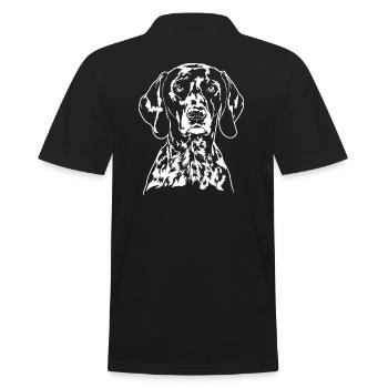 Deutsch Kurzhaar Jagdhunde Portait Hund Wilsigns - Männer Poloshirt - Schwarz - Hinten - Kai (181cm)