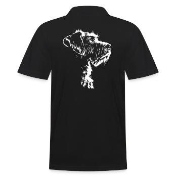 German Wirehaired Hunting Dog Hunting Dogs Dog Wilsigns - Men's Polo Shirt - black - Back - Kai (181cm)