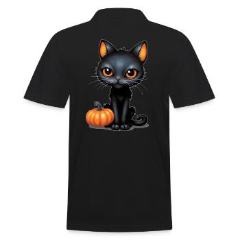 Chat Noir Costume d’Halloween Noir Mignon - Polo Homme - noir - Dos - Kai (181cm)