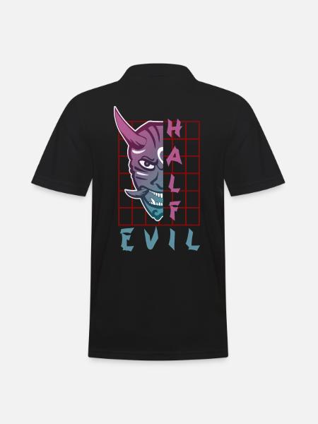 Oni Mask Japan Demon - Men's Polo Shirt - black