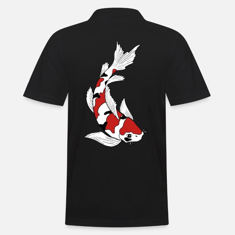 Koi Karpfen - Männer Poloshirt - Schwarz