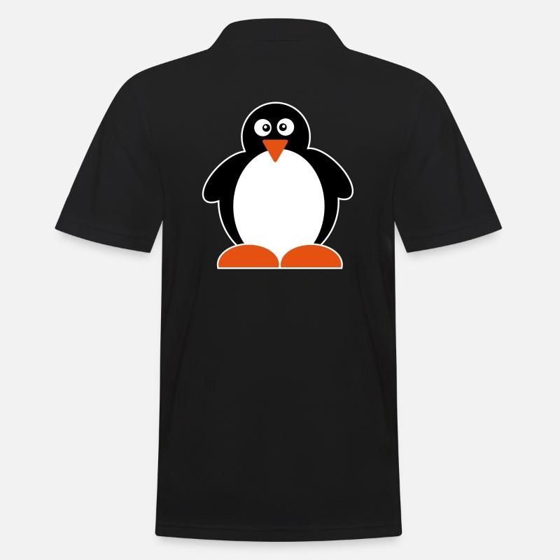Pinguin - Männer Poloshirt - Schwarz