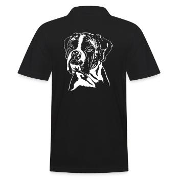 BOXER allemand chien portrait chien chiens Wilsigns - Polo Homme - noir - Dos - Kai (181cm)
