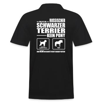 RUSSISCHER SCHWARZER TERRIER kein Pony Wilsigns - Männer Poloshirt - Schwarz - Hinten - Kai (181cm)