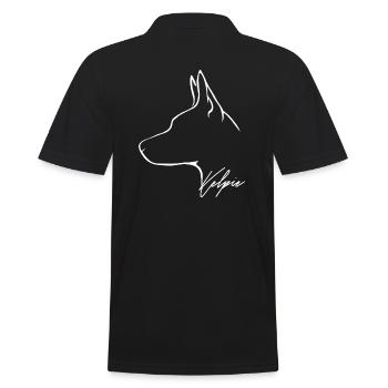 KELPIE Profile Dog Dogs Herding Dog Wilsigns - Men's Polo Shirt - black - Back - Kai (181cm)