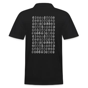 Easter eggs Easter Easter motif - Men's Polo Shirt - black - Back - Kai (181cm)