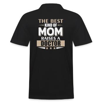 Mom Doctor - mutter Arzt - Männer Poloshirt - Schwarz - Hinten - Kai (181cm)