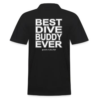 Bester Tauchbuddy für immer, Tauchen, Aquaholic - Männer Poloshirt - Schwarz - Hinten - Kai (181cm)