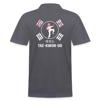 Taekwondo Kampfkunst Allkampf-Girl TKD Kiai - Männer Poloshirt - Anthrazit - Hinten - Nico (186cm)