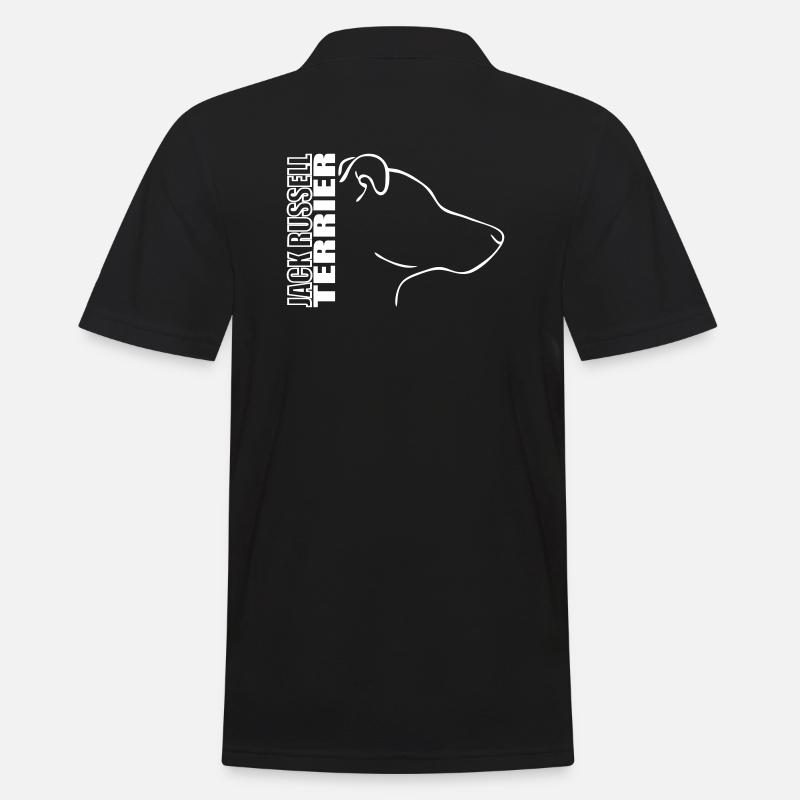 JACK RUSSELL TERRIER PROFIL - Männer Poloshirt - Schwarz