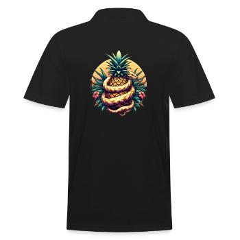 Python autour de l’ananas - Polo Homme - noir - Dos - Kai (181cm)
