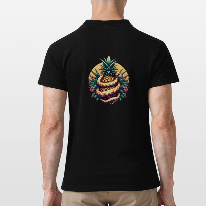 Python autour de l’ananas Polo Homme