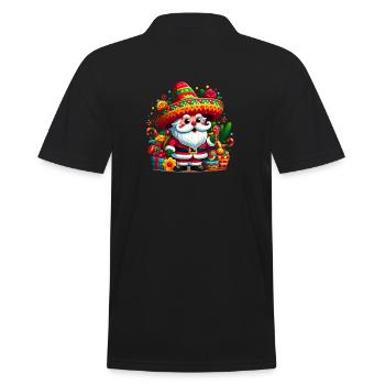 Père Noël du Cinco de Mayo - Polo Homme - noir - Dos - Kai (181cm)