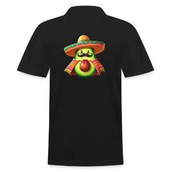 Cinco de Mayo Moustache à l’avocat - Polo Homme - noir - Dos - Kai (181cm)