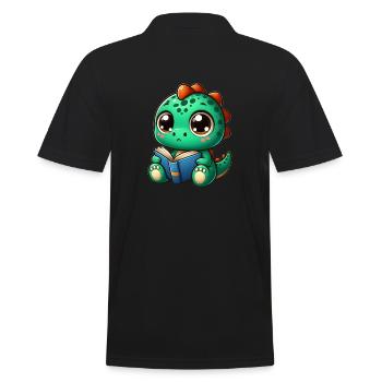 Dino lit un livre - Polo Homme - noir - Dos - Kai (181cm)