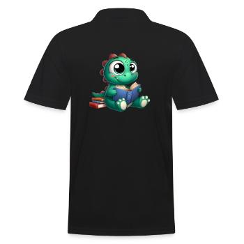 Dino lit un livre - Polo Homme - noir - Dos - Kai (181cm)