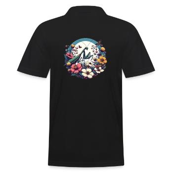 Gottesanbeterin - Männer Poloshirt - Schwarz - Hinten - Kai (181cm)