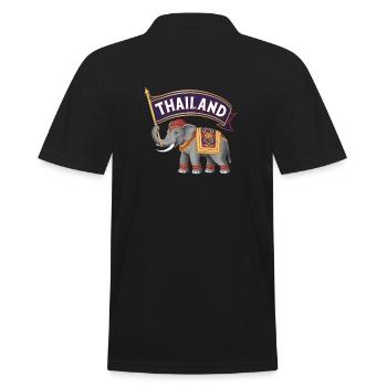 Fier éléphant de Thaïlande - Polo Homme - noir - Dos - Kai (181cm)