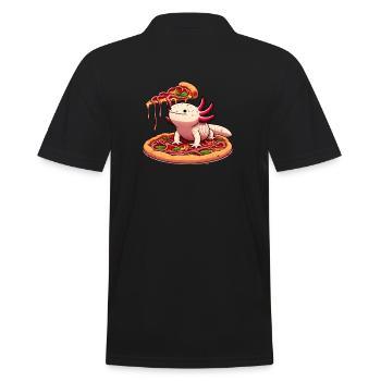 Pizza Party pour Axolotl - Polo Homme - noir - Dos - Kai (181cm)