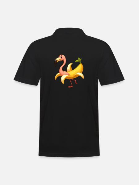 Bananen Flamingo - Herre poloshirt - sort
