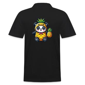 Panda en costume d’ananas - Polo Homme - noir - Dos - Kai (181cm)