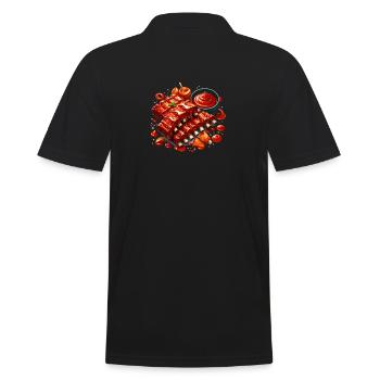 Côtes levées dans une délicieuse sauce - Polo Homme - noir - Dos - Kai (181cm)
