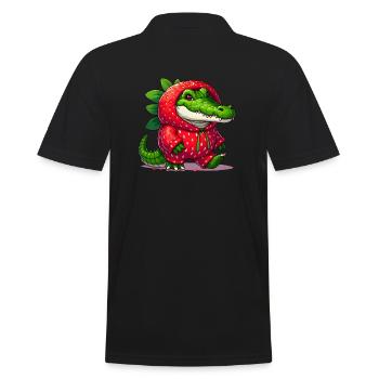 Crocodile en costume de fraise - Polo Homme - noir - Dos - Kai (181cm)