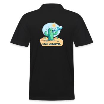 Cactus dans le désert - Polo Homme - noir - Dos - Kai (181cm)