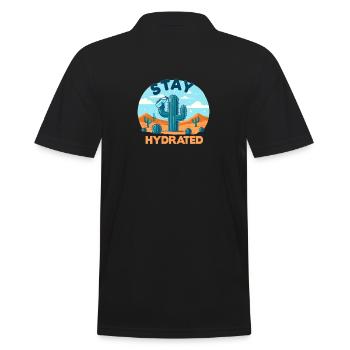 Cactus dans le désert - Polo Homme - noir - Dos - Kai (181cm)