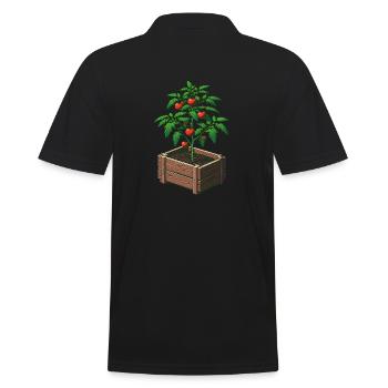 Plant de tomate en pot - Polo Homme - noir - Dos - Kai (181cm)