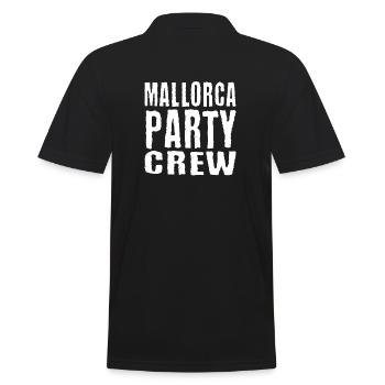 Mallorca Party Crew - Männer Poloshirt - Schwarz - Hinten - Kai (181cm)