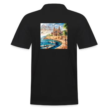 Palma de Mallorca - Men's Polo Shirt - black - Back - Kai (181cm)