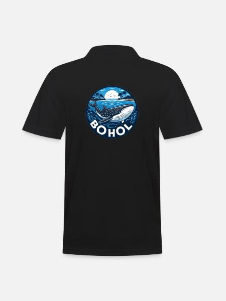 Bohol Whale Shark - Men's Polo Shirt - black