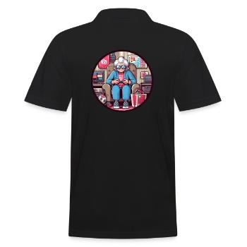 Gamer Granny - Men's Polo Shirt - black - Back - Kai (181cm)