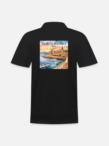 Palma de Mallorca - Men's Polo Shirt - black