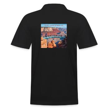 Grand Canyon SkyWalk - Männer Poloshirt - Schwarz - Hinten - Kai (181cm)