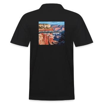 Grand Canyon SkyWalk - Männer Poloshirt - Schwarz - Hinten - Kai (181cm)
