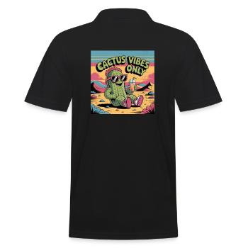 Cactus Vibes uniquement - Polo Homme - noir - Dos - Kai (181cm)