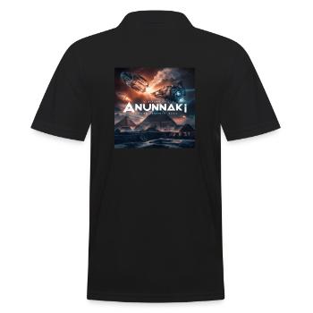Anunnaki Götter - Männer Poloshirt - Schwarz - Hinten - Kai (181cm)