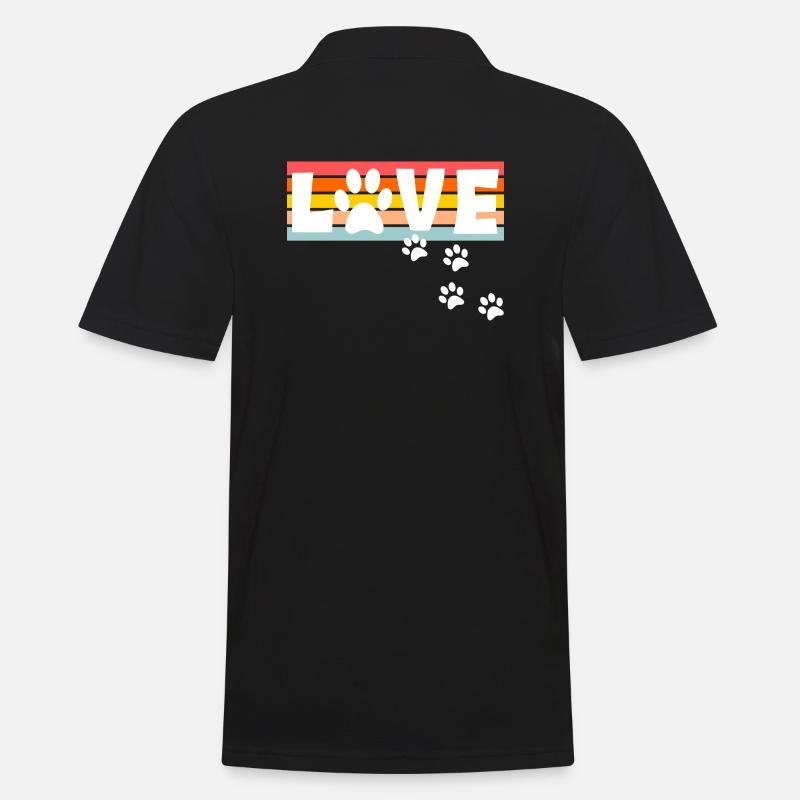 Hunde Liebe - Männer Poloshirt - Schwarz