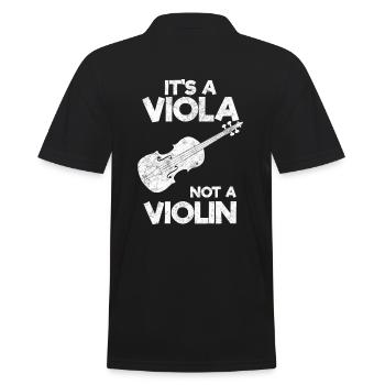 It's A Viola Not A Violin Viola -Spieler - Männer Poloshirt - Schwarz - Hinten - Kai (181cm)